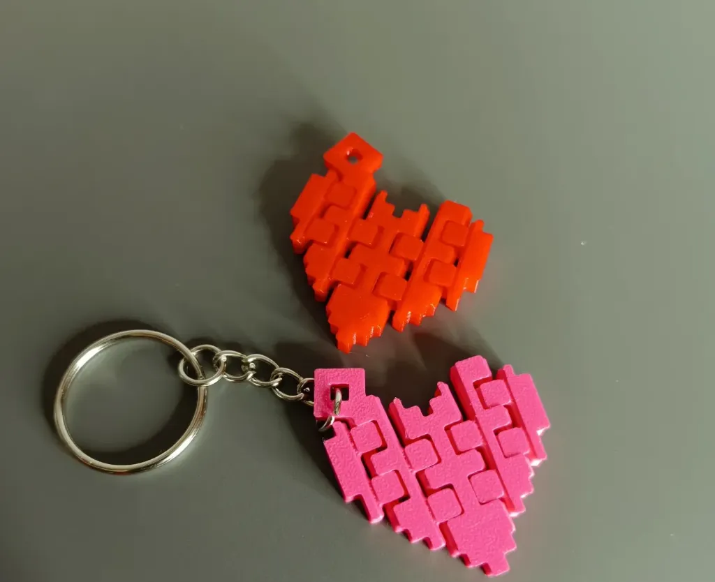 Llavero Corazon articulado pixel