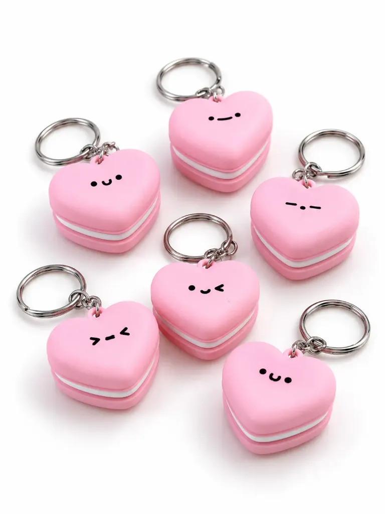 Llavero Clicker Corazón Macarron