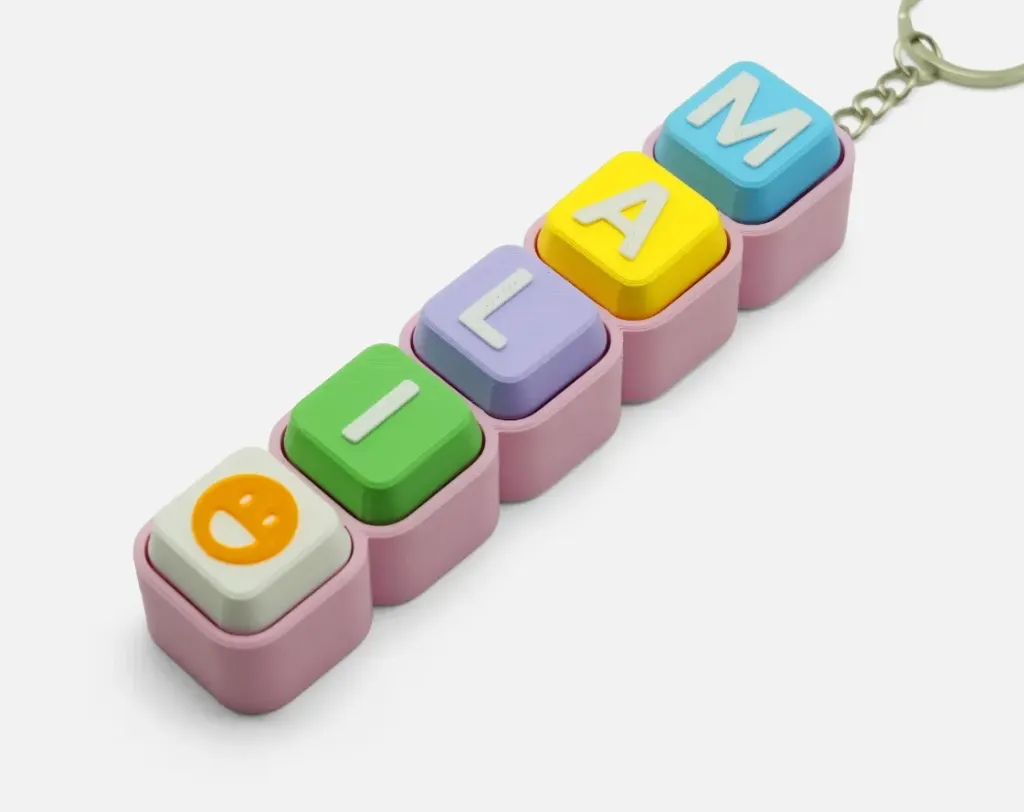 Llavero Clicker con nombre ( por letra) base fija ( INTER )