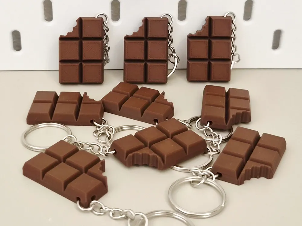 Llavero Barra de Chocolate Mordida